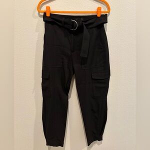 Banana Republic Black Trousers with Silver Buckle